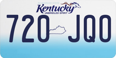 KY license plate 720JQO