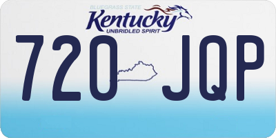 KY license plate 720JQP