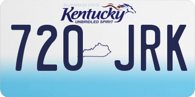 KY license plate 720JRK