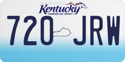 KY license plate 720JRW
