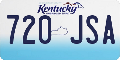 KY license plate 720JSA