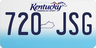 KY license plate 720JSG