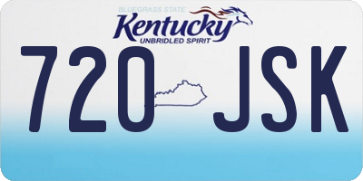 KY license plate 720JSK