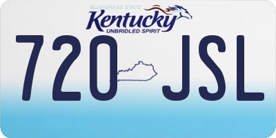KY license plate 720JSL