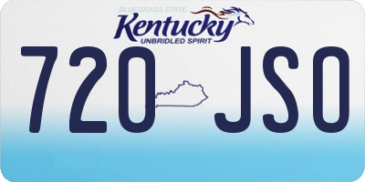 KY license plate 720JSO
