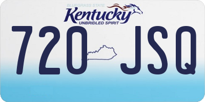 KY license plate 720JSQ