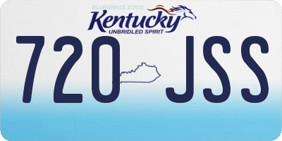 KY license plate 720JSS