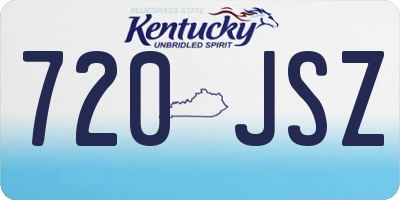 KY license plate 720JSZ