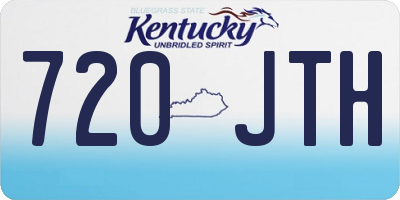 KY license plate 720JTH