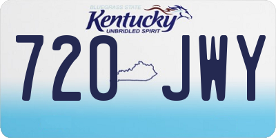 KY license plate 720JWY