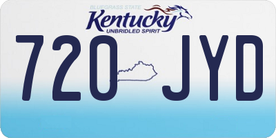 KY license plate 720JYD