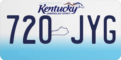 KY license plate 720JYG