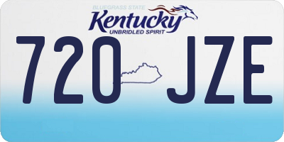 KY license plate 720JZE