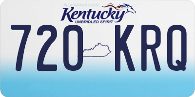 KY license plate 720KRQ
