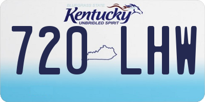 KY license plate 720LHW