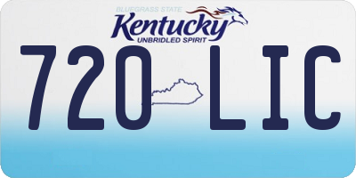 KY license plate 720LIC