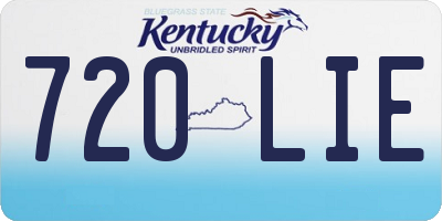 KY license plate 720LIE