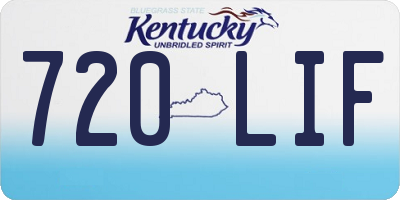 KY license plate 720LIF
