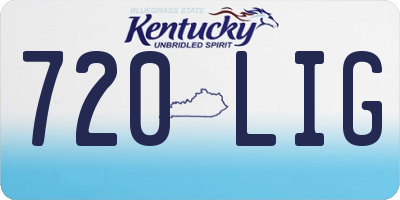 KY license plate 720LIG