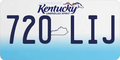 KY license plate 720LIJ