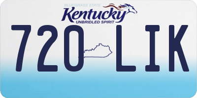 KY license plate 720LIK