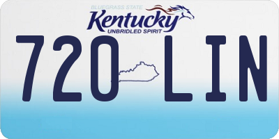 KY license plate 720LIN