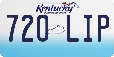 KY license plate 720LIP