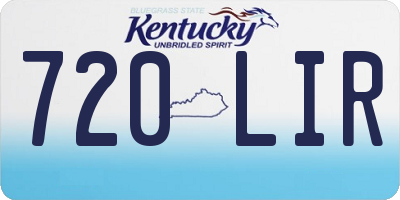 KY license plate 720LIR