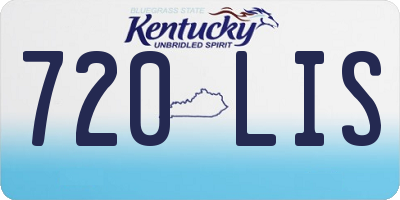 KY license plate 720LIS