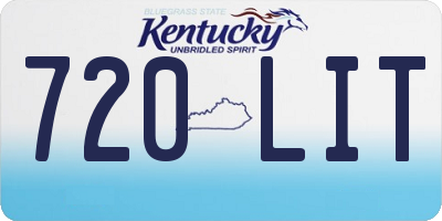 KY license plate 720LIT