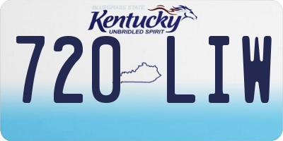 KY license plate 720LIW
