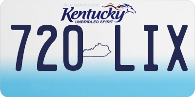 KY license plate 720LIX