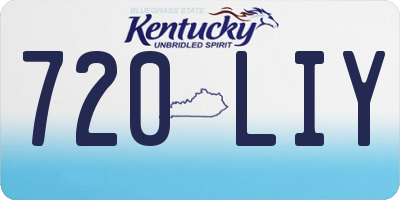 KY license plate 720LIY