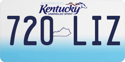 KY license plate 720LIZ
