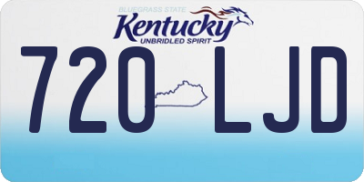 KY license plate 720LJD