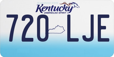 KY license plate 720LJE