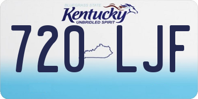 KY license plate 720LJF