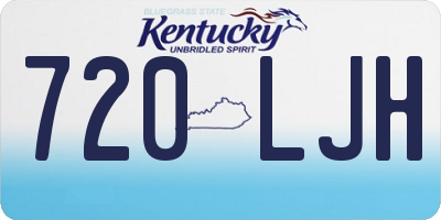 KY license plate 720LJH