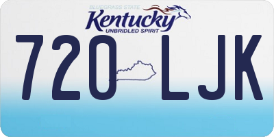 KY license plate 720LJK