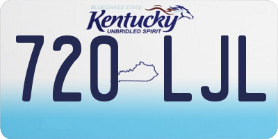 KY license plate 720LJL