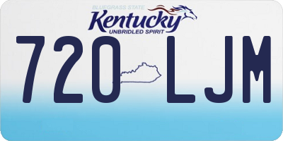 KY license plate 720LJM
