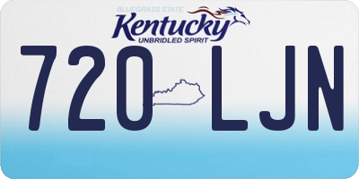 KY license plate 720LJN