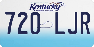 KY license plate 720LJR