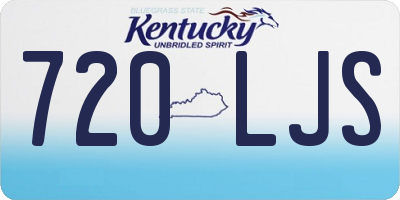KY license plate 720LJS