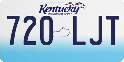 KY license plate 720LJT