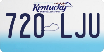 KY license plate 720LJU