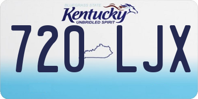 KY license plate 720LJX