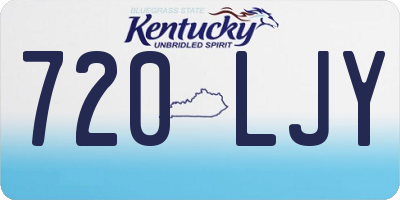 KY license plate 720LJY