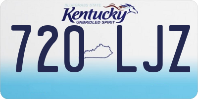 KY license plate 720LJZ