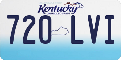 KY license plate 720LVI